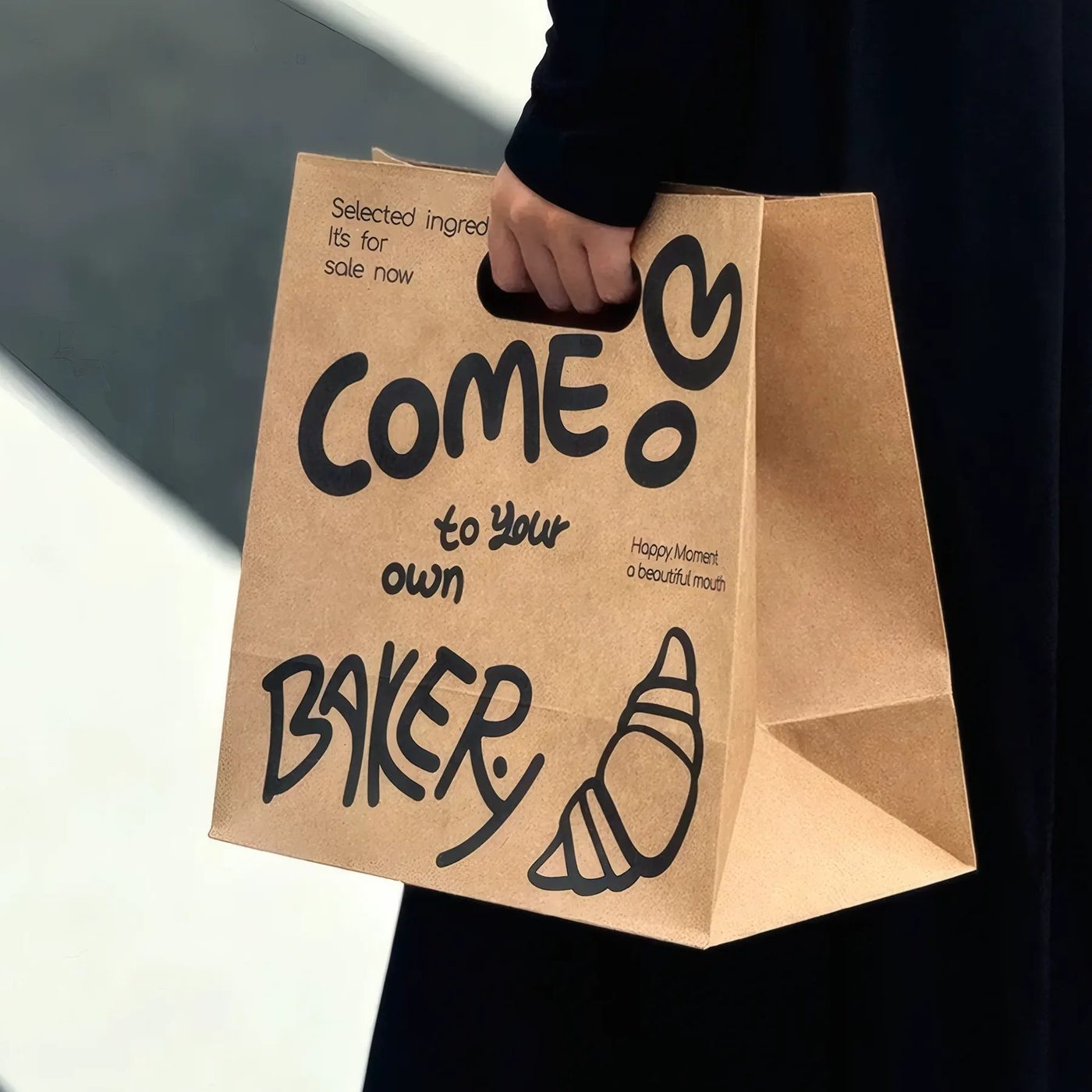 Custom Kraft Die Cut Handle Paper Bag image 1