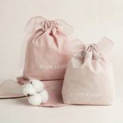 Custom Colored Cotton Jewelry Pouch with Square Bottom image 2
