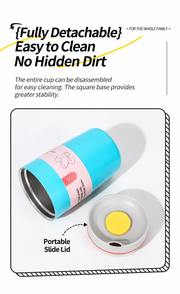 Fully detachable slide lid and easy-clean tumbler body
