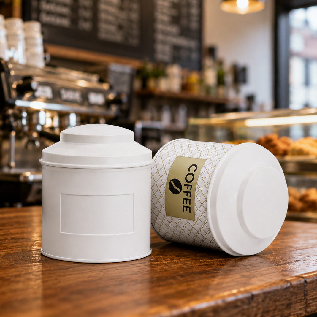 Ready to Ship Round Tin Cans for Tea Coffee and Matcha image 1