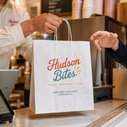 Custom Kraft Paper Takeout Bags with Handles image 3