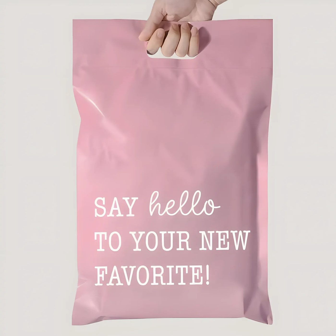 Custom Handle Plastic Courier Bag image 1