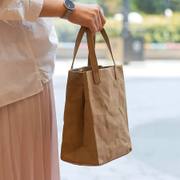 Custom Washable Kraft Paper Flat-Handle Tote Bag image 3