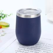 Navy 12oz insulated tumbler with clear sip lid