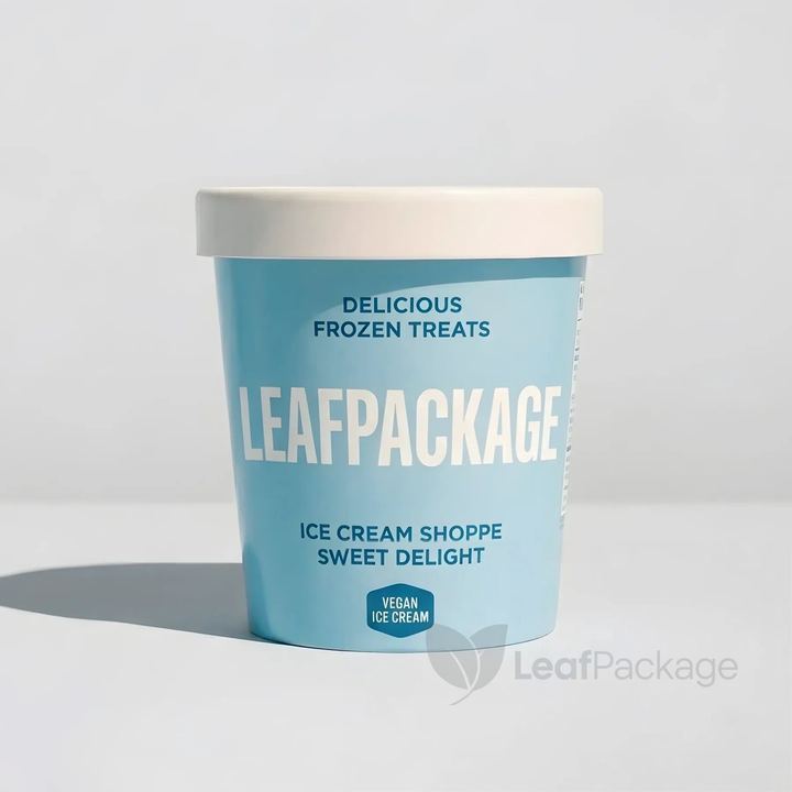 Custom Printed Ice Cream Paper Cup with Paper Lids