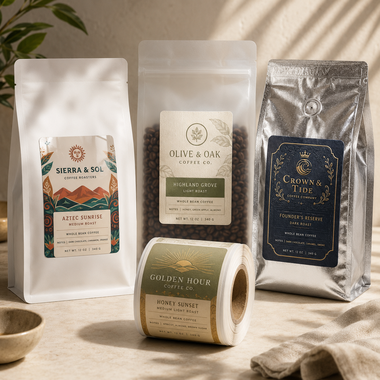 Custom Labels and Stickers for Coffee Bags and Snack Packaging image 1