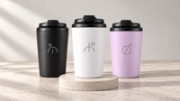 CM-01 stainless steel insulated milk mugs in black, white, and lavender