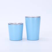 Light Blue 8oz and 12oz insulated coffee tumblers