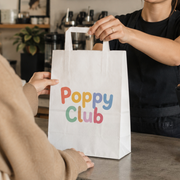 Custom Kraft Paper Takeout Bags with Handles image 8
