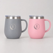 CM-12 egg-shaped insulated coffee mugs with handles