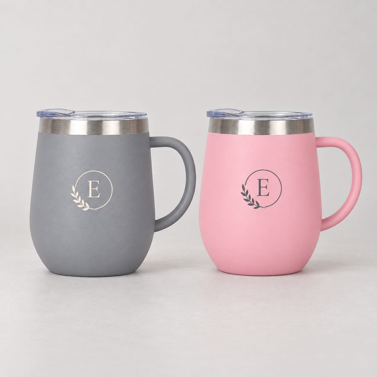 12oz Egg-Shaped Insulated Coffee Mug with Handle