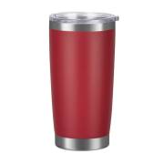 Red 20oz powder-coated stainless steel car tumbler