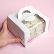 Custom Window Cake Boxes with Handle image 4