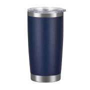 Navy 20oz powder-coated stainless steel car tumbler