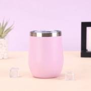 Light pink 12oz egg-shaped insulated tumbler