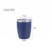 Dimensions of the 300ml compact coffee tumbler