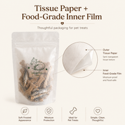 Custom Tissue Paper Pet Treat Pouches for Dog and Cat Snacks image 2
