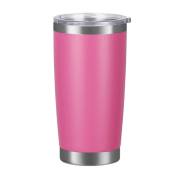 Pink 20oz powder-coated stainless steel car tumbler