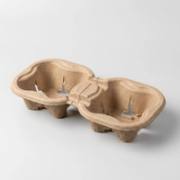 Small Batch Tearable Molded Pulp 2 Cup Holder image 1