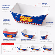Custom Paper Food Trays Boat Pastry Boxes image 3