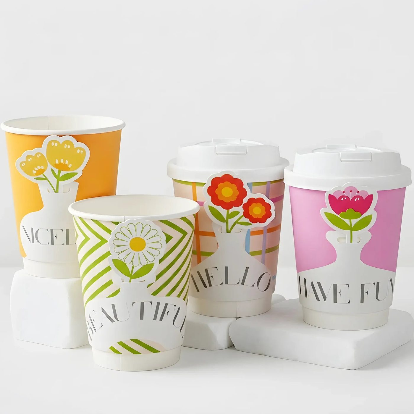 Custom Floral Coffee Cups image 1