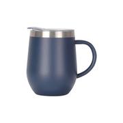Navy 12oz egg-shaped insulated coffee mug