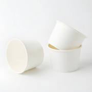 Wholesale Plain White Recyclable Ice Cream Paper Cups image 2