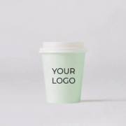 8oz Custom Printed Single Wall Coffee Cups image 1