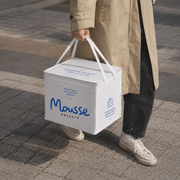 Custom Square Cake Insulated Cooler Takeout Tote Bag with Handle image 8
