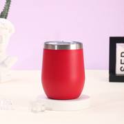 Red 12oz egg-shaped insulated tumbler