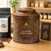 Custom Round Tin Cans for Tea Coffee Matcha and Candy image 1
