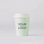 10oz Custom Printed Single Wall Coffee Cups image 1