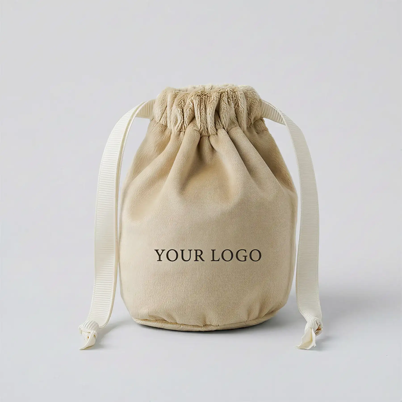 Custom Velvet Drawstring Bucket Bag image 1