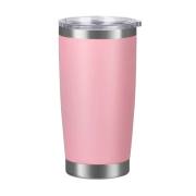 Light pink 20oz powder-coated stainless steel car tumbler