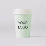 16oz Custom Printed Single Wall Coffee Cups image 1
