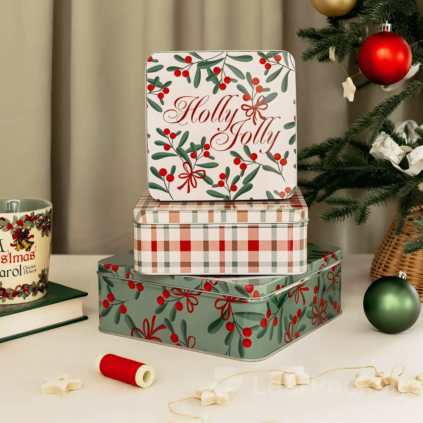 Custom Christmas Candy Tin image 1