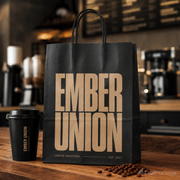 Custom Kraft Paper Takeout Bags with Handles image 9