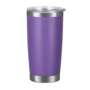 Purple 20oz powder-coated stainless steel car tumbler