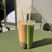Custom Clear Plastic Twin Share Cups for Cold Drinks image 3