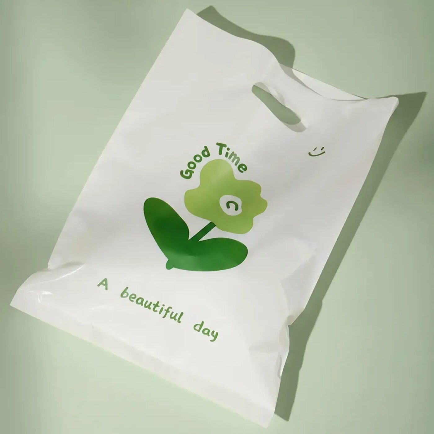 Custom Plastic Die Cut Handle Bag image 1