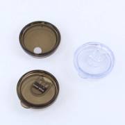 Clear and smoke-coloured sliding lids