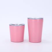 Pink 8oz and 12oz insulated coffee tumblers