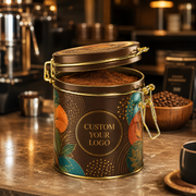 Custom Airtight Round Tin Cans for Coffee Beans Tea and Candy image 2