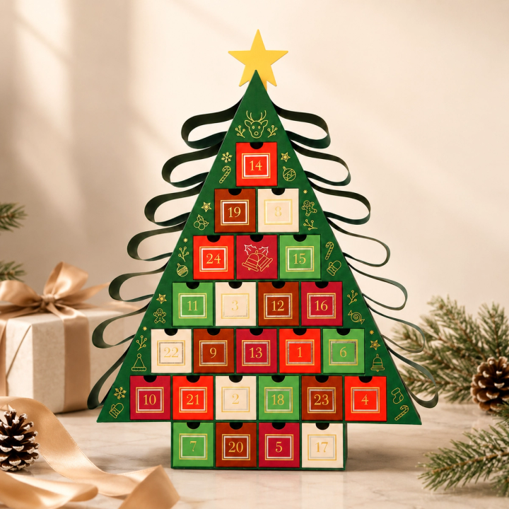 Custom Christmas Tree Advent Calendar Boxes