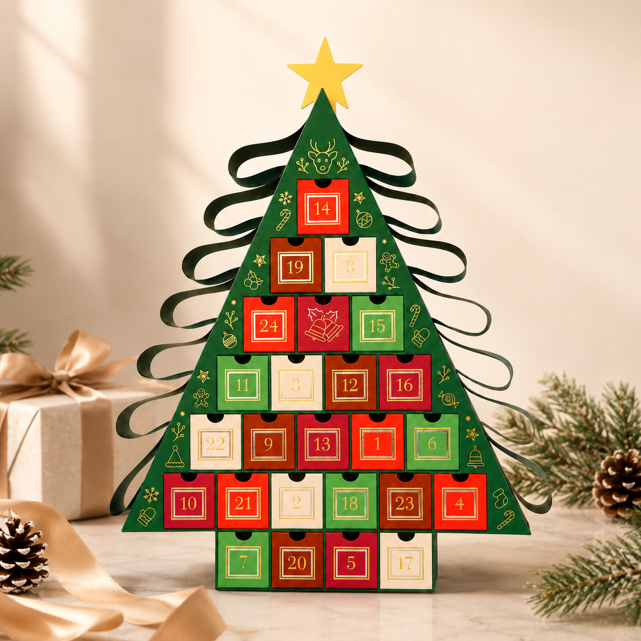 Custom Christmas Tree Advent Calendar Boxes image 1