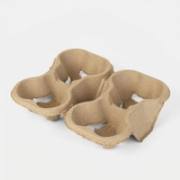 Small Batch Tearable Molded Pulp 4 Cup Holder image 1