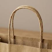 Custom Kraft Paper Takeout Bags with Handles image 12