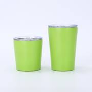 Lime Green 8oz and 12oz insulated coffee tumblers