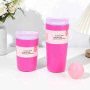Bright pink 12oz and 20oz insulated tumblers