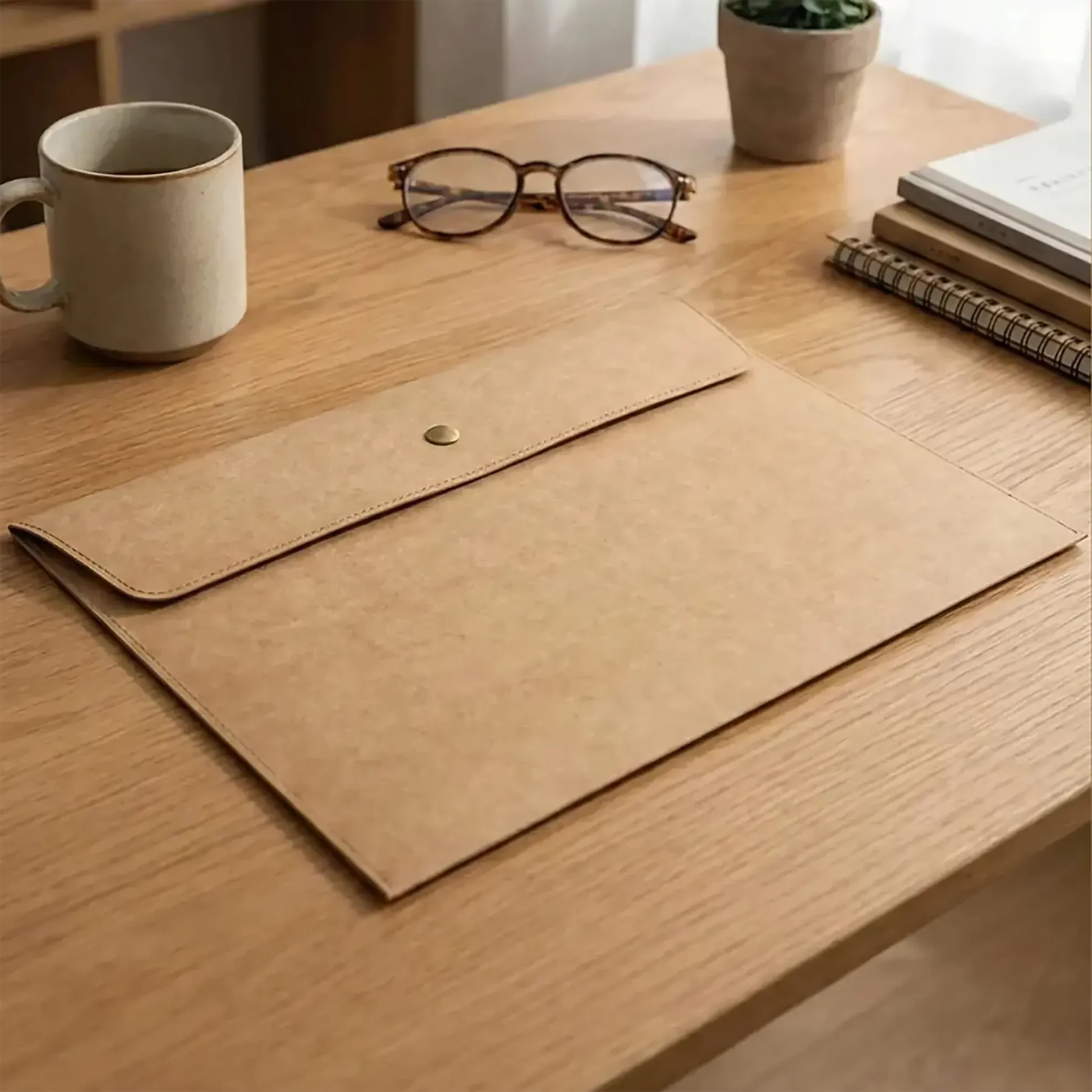 Custom Flat-Seal Washable Kraft Paper File Envelopes image 1
